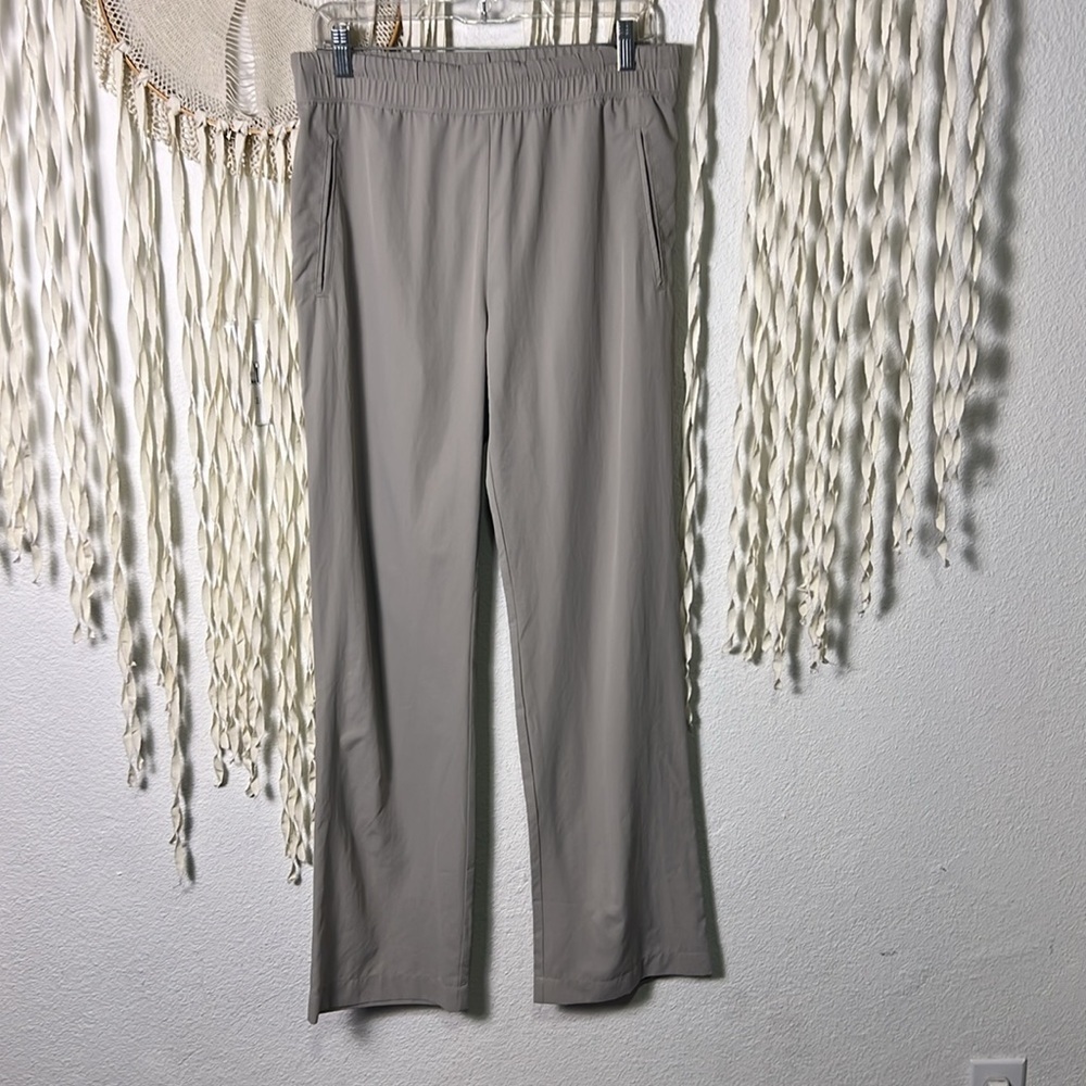 James Perse Taupe Nylon Wide Leg Pull On Pant size 2/M